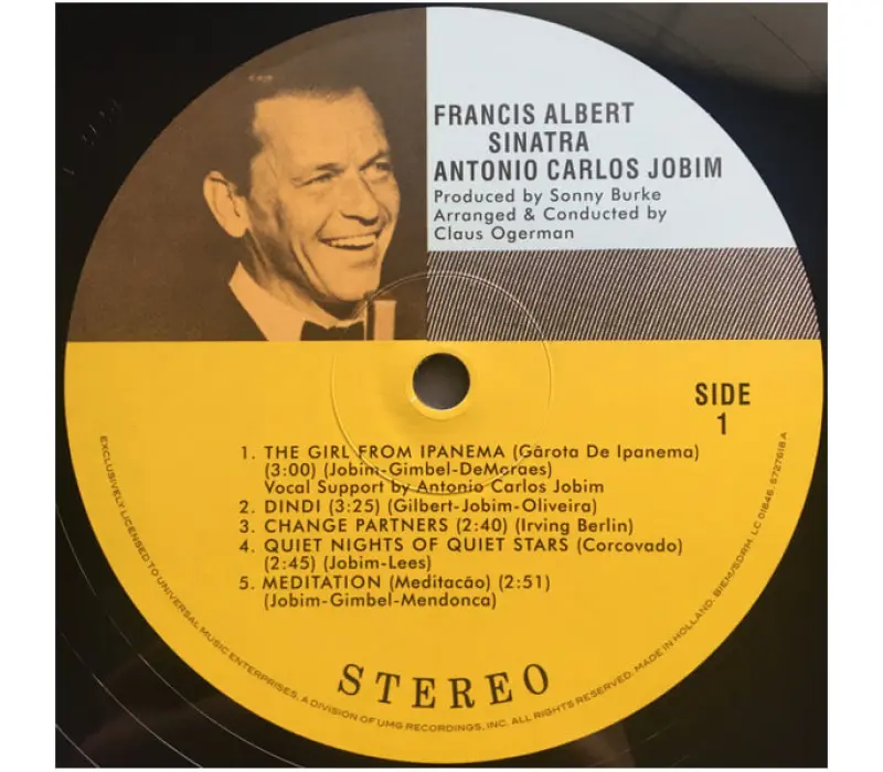 Виниловая пластинка SINATRA FRANK - JOBIM ANTONIO CARLOS EAN:0602557276183, Kinodrive.kz &mdash; фото 3