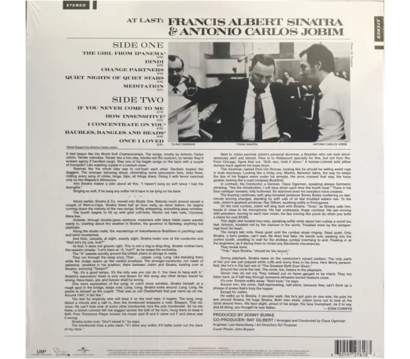 Виниловая пластинка SINATRA FRANK - JOBIM ANTONIO CARLOS EAN:0602557276183, Kinodrive.kz &mdash; фото 4