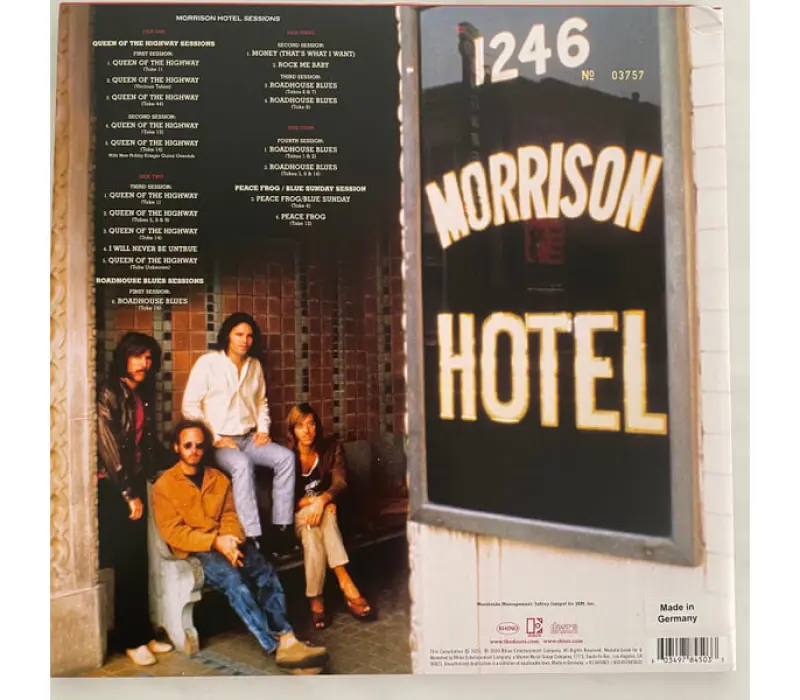 Виниловая пластинка DOORS THE / MORRISON HOTEL SESSIONS - RSD 2021 RELEASE EAN:0603497845033, Kinodrive.kz &mdash; фото 2