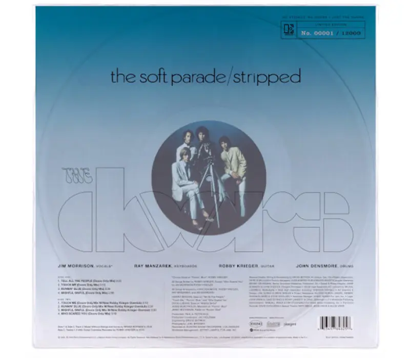 Виниловая пластинка DOORS THE: THE SOFT PARADE STRIPPED - RSD 2020 RELEASE EAN:0603497848256, Kinodrive.kz &mdash; фото 1