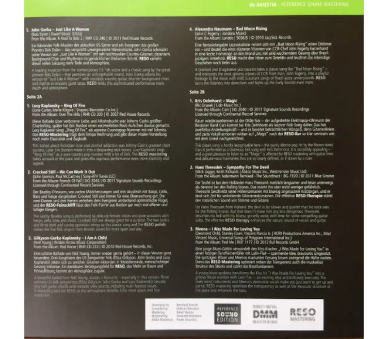 Виниловая пластинка RESO: Great Cover Versions (2LP) EAN:0707787750318, Kinodrive.kz &mdash; фото 2