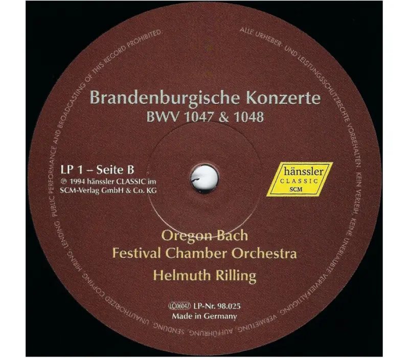 Виниловая пластинка RILLING - OREGON BACH FESTIVAL CO, BACH - BRANDENB. KONZERTE EAN:4010276026495, Kinodrive.kz &mdash; фото 5