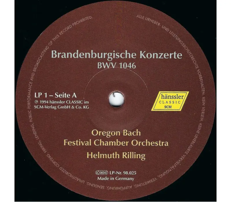 Виниловая пластинка RILLING - OREGON BACH FESTIVAL CO, BACH - BRANDENB. KONZERTE EAN:4010276026495, Kinodrive.kz &mdash; фото 6