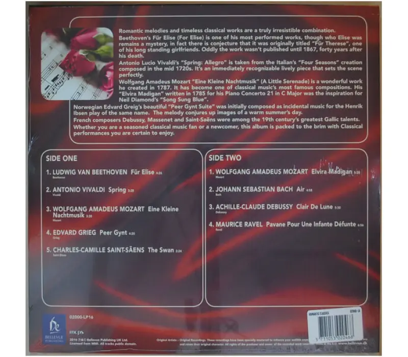 Виниловая пластинка VARIOUS ARTISTS: ROMANTIC CLASSICS EAN:5711053020468, Kinodrive.kz &mdash; фото 2