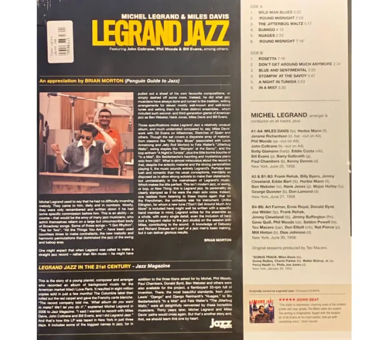 Виниловая пластинка LEGRAND MICHEL&D.MILES:LEGRAND JAZZ-LTD EDT:20th Century EAN:8436563183331, Kinodrive.kz &mdash; фото 2