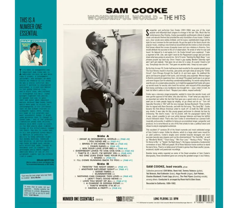 Виниловая пластинка Cooke, Sam: Wonderful world-The Hits! EAN:8436563185830, Kinodrive.kz &mdash; фото 2