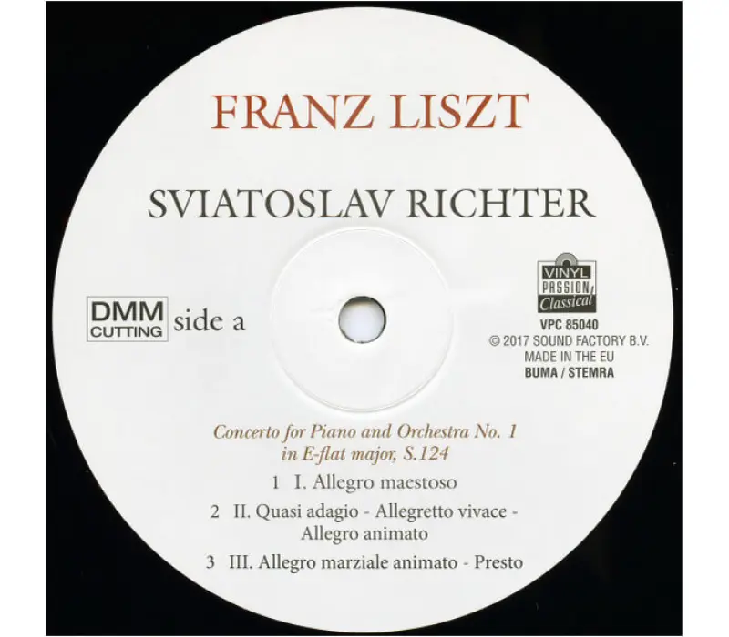 Виниловая пластинка Liszt, F.-Piano Concertos Nos.1 & 2 Label:Vinyl Passion EAN:8719039001545, Kinodrive.kz &mdash; фото 3