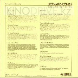 Виниловая пластинка COHEN LEONARD - Greatest Hits